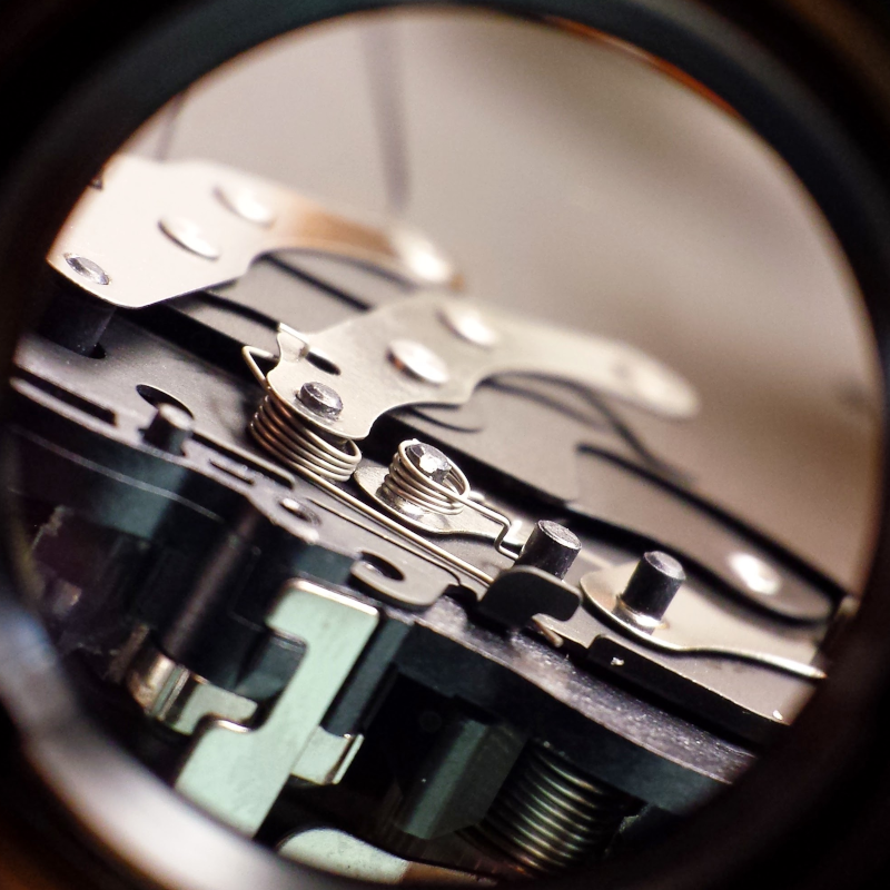 Camera shutter close up